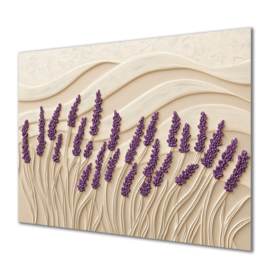 Lavande, chuchotements de Provence II, art mural floral en métal, impression de lavande
