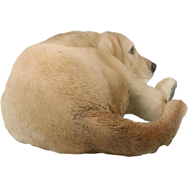 Large Realistic Sleeping Yellow Labrador Retriever Statue 21"H Golden Retriever