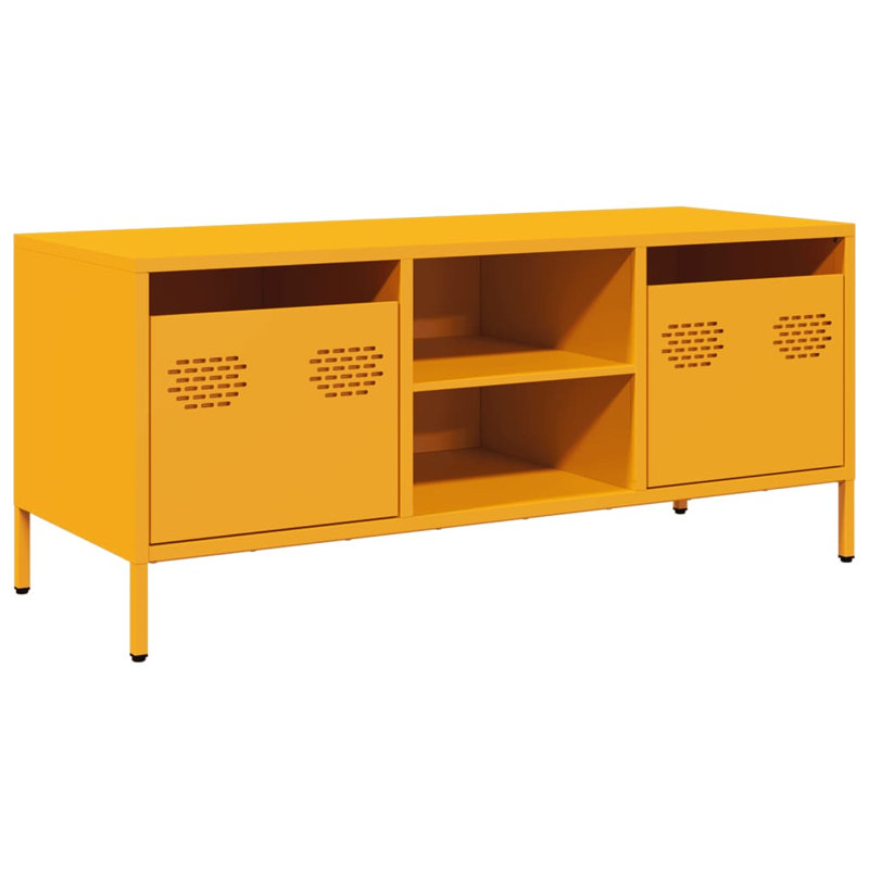 Aurra TV Stand for TVs up to 24", Mustard yellow