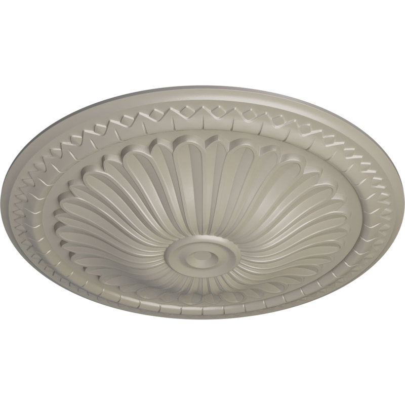 Médaillon de plafond Endurathane Alexa, DE 15 po x P 1 3/4 po (convient aux auvents jusqu'à 3 po), fini blanc perle peint à la main