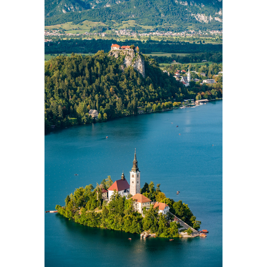 Panoramablick auf den Bleder See