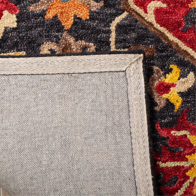 Portis Hand Tufted Wool Oriental Rug, Rectangle 4' X 6'