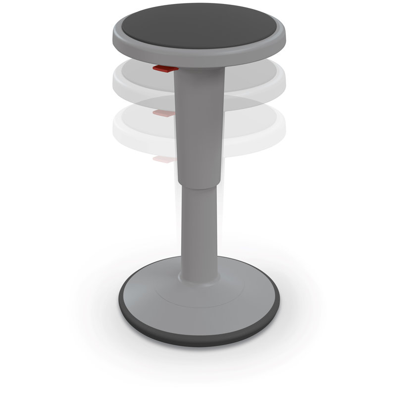 Adelmina Gray Plastic Adjustable Wobble Active Stool