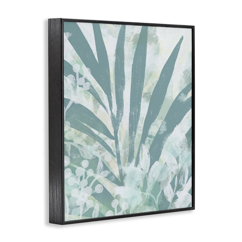 Éclaboussure de palmier, June Erica Vess bg-050, Giclée encadrée noir minuit, H 30 po x l 24 po