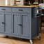 Armoire de cuisine à 4 portes et 2 tiroirs avec îlot de cuisine-1873193901