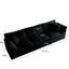 5 canapé modulaire en U en chenille noire, repose-pieds réversible pour plus de confort, 2 repose-pieds convertibles, chenille, canapé de salon
