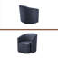 Fauteuil demi-tonneau pivotant en similicuir-302150754