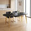 Table de salle à manger extensible en bois manufacturé de 39 à 71 po avec base en métal-321039979-321039968