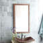 Miroir de salle de bain rustique biseauté-70143096
