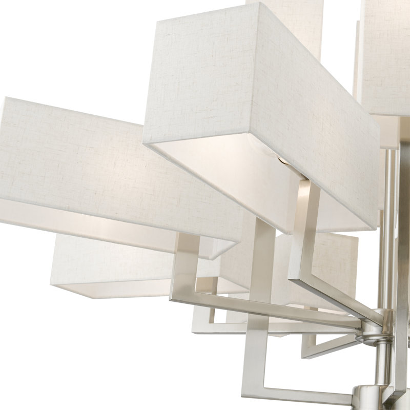 Elser 12 - Light Dimmable Chandelier, Brushed Nickel