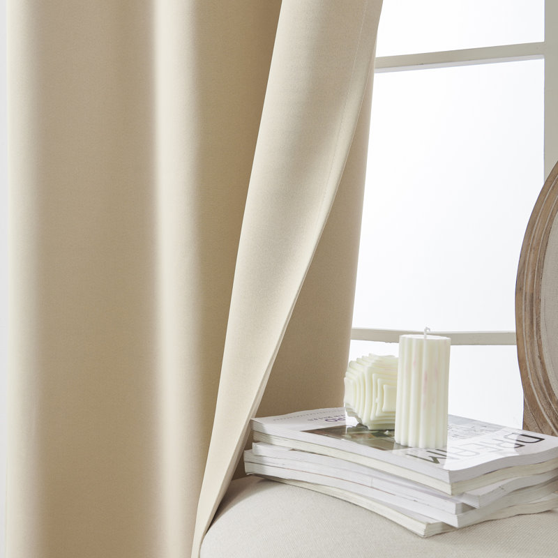 Ensemble de rideaux occultant Utopia Alley Designs, Beige