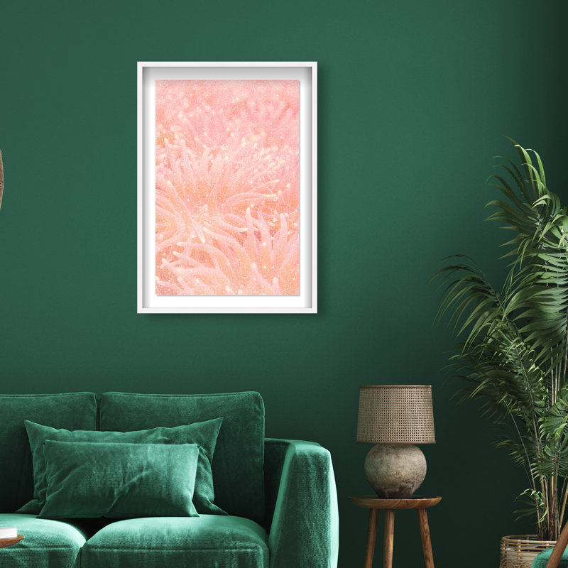 Deep Sea Flowers Print by Oliver Gal, 16.5"H x 11.5"W, White Shadowbox