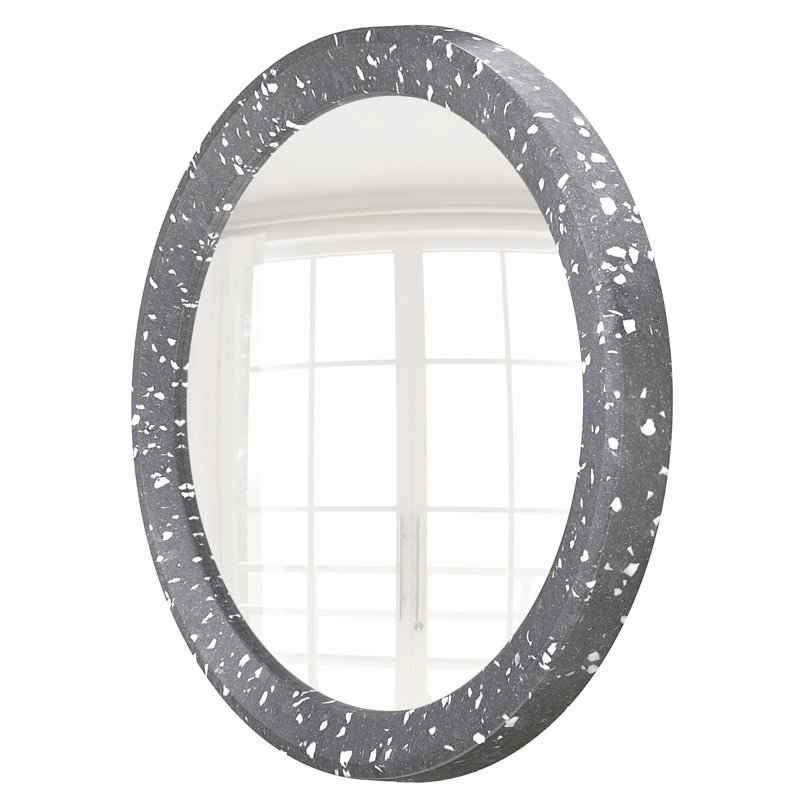 Miroir mural rond Ambra Terrazzo, Terrazzo gris