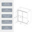 Porte de douche, porte coulissante, avec verre trempé de 1/4 po-112539351