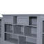 Twin Size Wood Platformbed With Vertical All-In-One Cabinet And 4 Drawers On Each Side, Grey