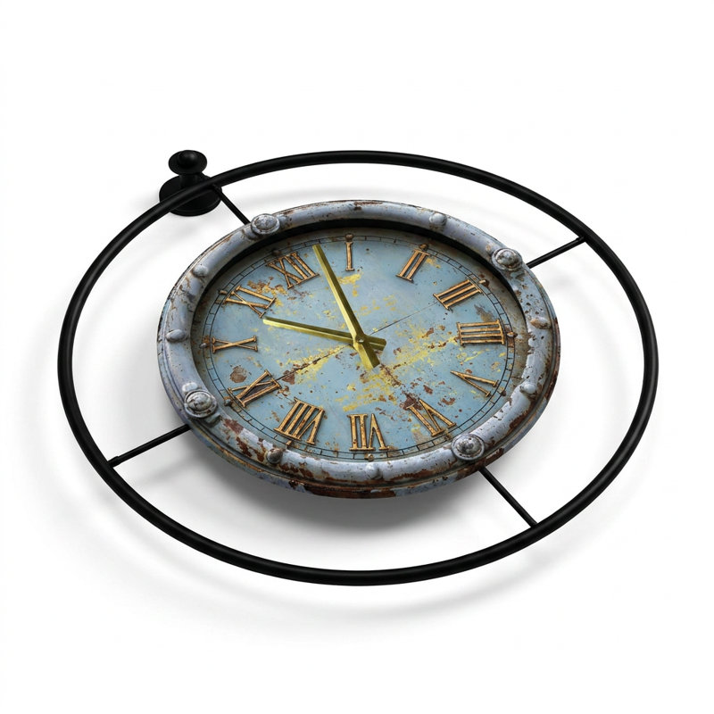 Horloge murale industrielle