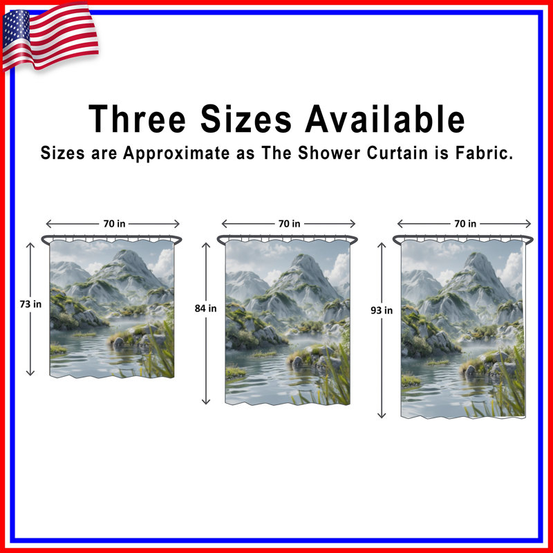 Rideaux de douche Mountain River, L 70 po x H 72 po