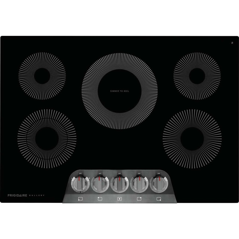 Plaque de cuisson électrique 30,63 po à 5 éléments Frigidaire Gallery, Noir/gris