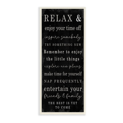 " Relax And Enjoy Self Care Phrases Work Break Motivational " by Daphne Polselli