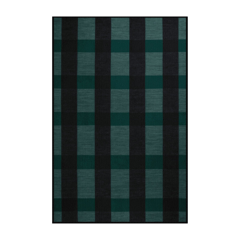 Tapis damier noir lavable à la machine