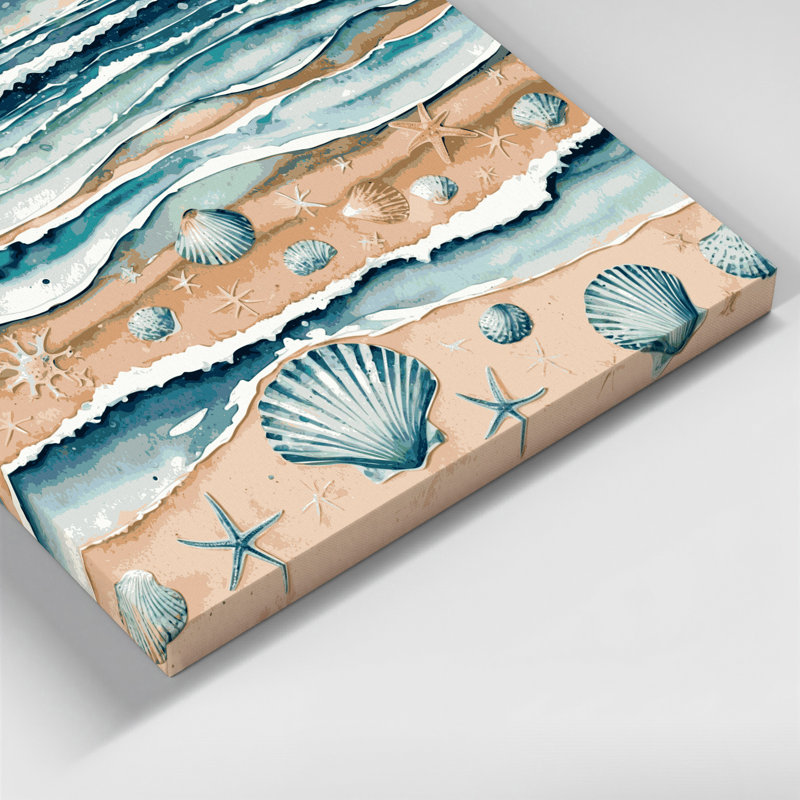 «Coastal Gulf Coast», art mural sur toile beige, H 8 po x l 10 po
