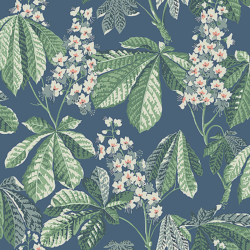Rouleau de papier peint l 33 pi x l 21 po fleur floral Pitts, Ardoise