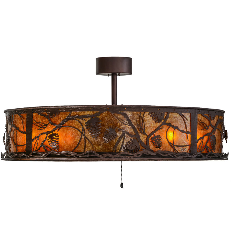 Rustic Lodge 8 - Light Chandelier, Mahogany Bronze