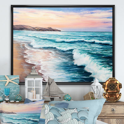 «Pastel Purple Marine Sunset» par Ocean Beach, reproduction d'art sur toile