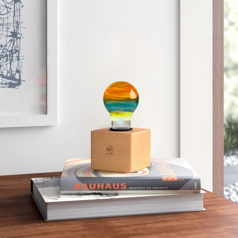 Lampe de table en bois 6,3 po