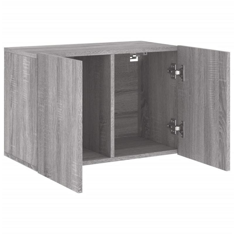 Maronica TV Stand for TVs up to 28", Grey Sonoma