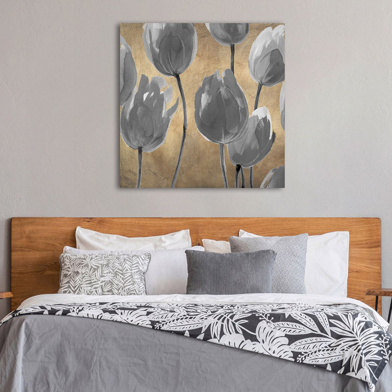 Grey Tulips I by Luca Villa - Wrapped Canvas Art Prints, 70cm H x 70cm W x 4cm D