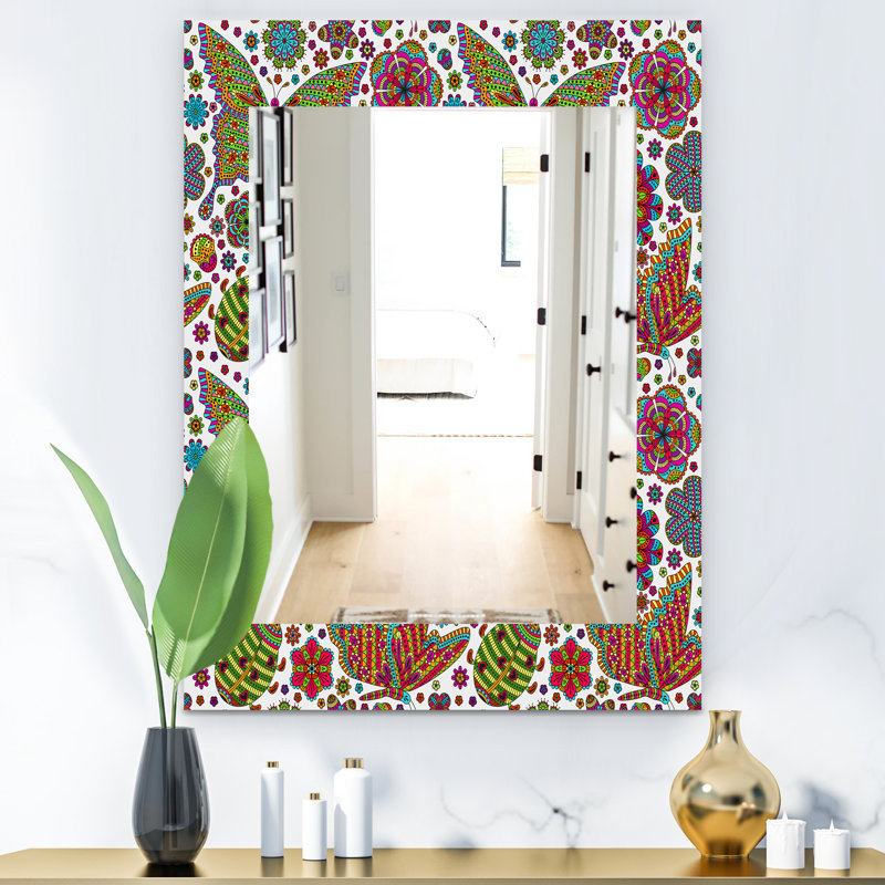 Miroir mural papillon 3, H 39,4 po x l 29,5 po