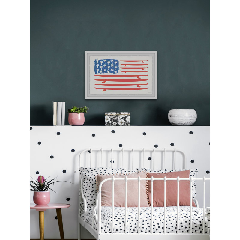 Unique American Flag - Single Picture Frame Print, 20cm H x 30cm W x 3.81cm D