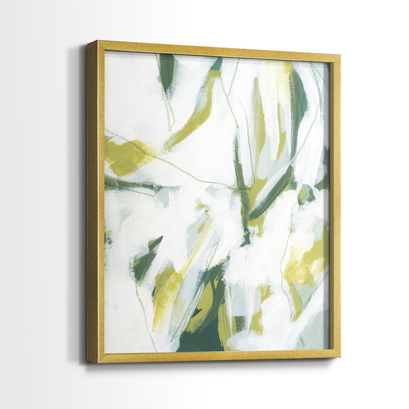 Reproduction encadrée Emerald Ice I-Premium - prête à être accrochée - aucun clou requis - aucun clou requis, Doré