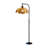 Japanese-style metal and rattan floor lamp