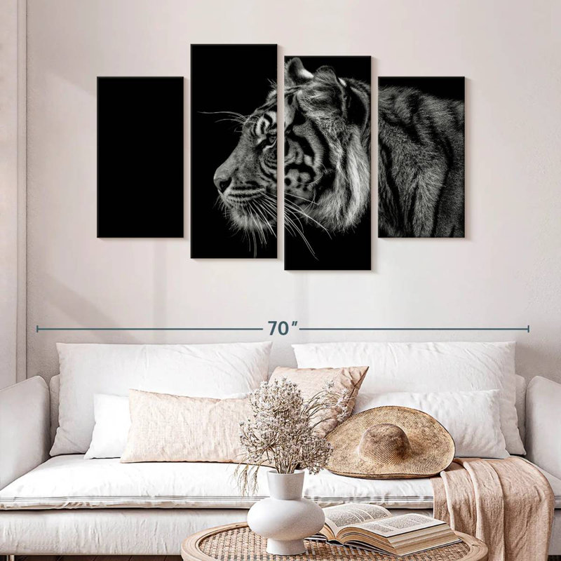 Brampt Tiger Profile, 32" H x 52" W