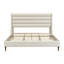Lit plateforme tapissier avec tête de lit haute et tête de lit ondulée, tissu chenille de qualité supérieure, lit plateforme minimaliste moderne-1147829528