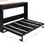 Modern Queen Bed With Print, Led Lighting & Charging, Black Queen-size Pattern, Lights Built-in ,