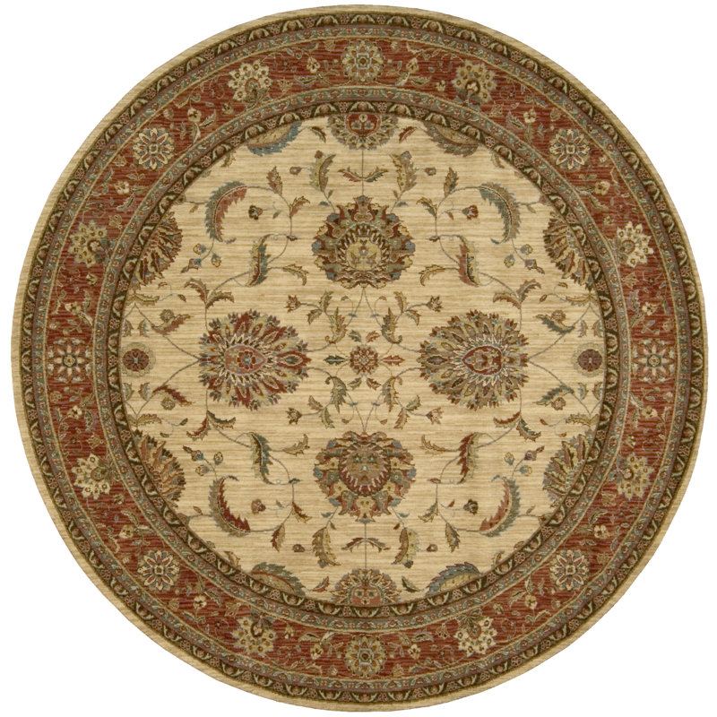 Bardwell Oriental Wool Area Rug, Round 178cm