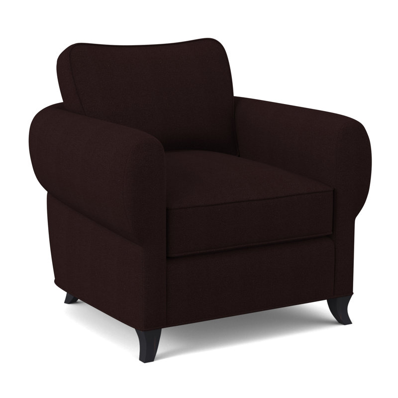 Fauteuil cocon, Mélange de polyester acajou Margaret, Ébène vintage