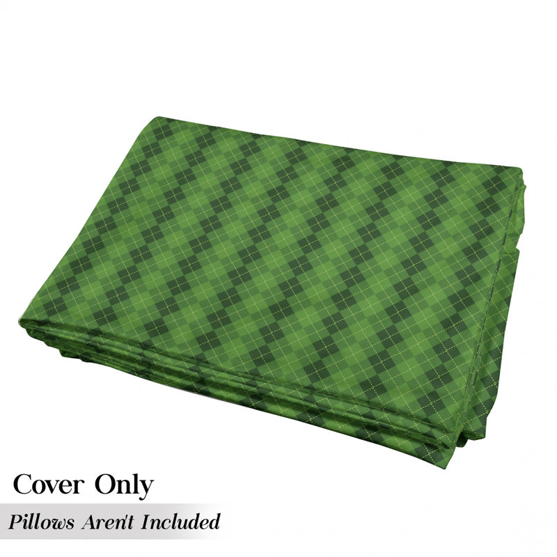 Housse de coussin d'extérieur d'inspiration tartan antique, H 2 po x l 27 po x P 88 po