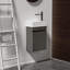 Meuble-lavabo mural simple 18,6 po avec plateau en pierre artificielle Myrtlewood