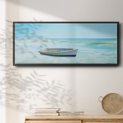 Boat on a Beach I- Framed Canvas