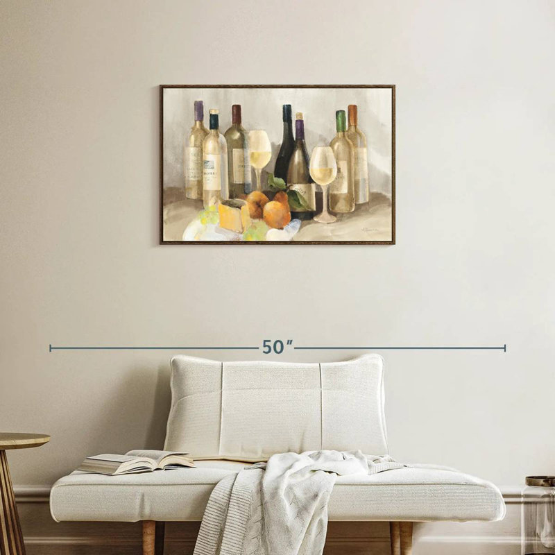 Vin et fruit II - lumière, Cadre flottant noyer, 31 po x 21 po