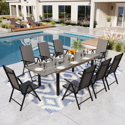 Ensemble repas extensible pour 8 personnes Rectangle