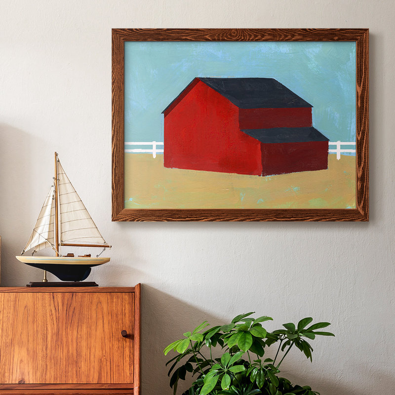 Big Red One II, reproduction d'art sur toile, Cadre érable, H 18 po x l 26 po x P 1,5 po