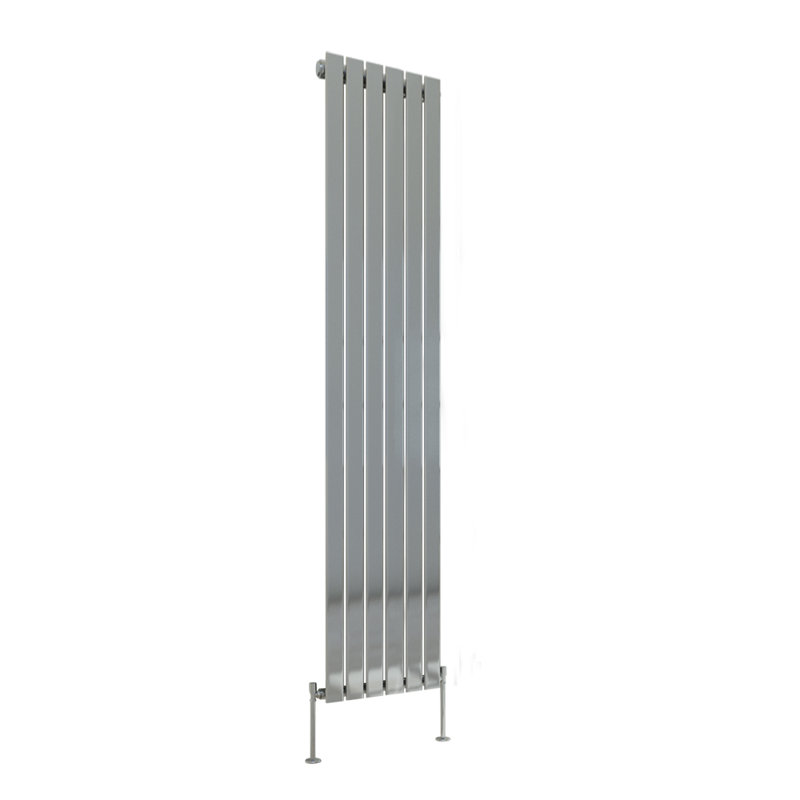 Briscoe Vertical Single Flat Panel Radiator, 180cm H x 40.8cm W x 5.2cm D, Chrome