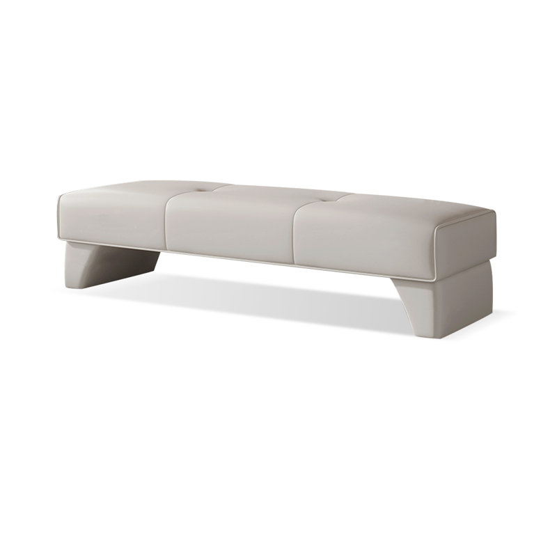 Banc avec revêtement, H 17,72 po x l 78,74 po x P 19,69 po, Beige