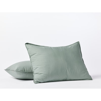 Couvre-oreiller en percale organique froissé standard