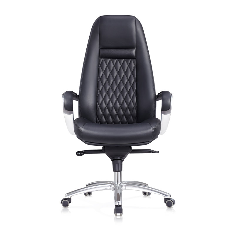 Caybree Genuine Leather Executive Chair, Brown